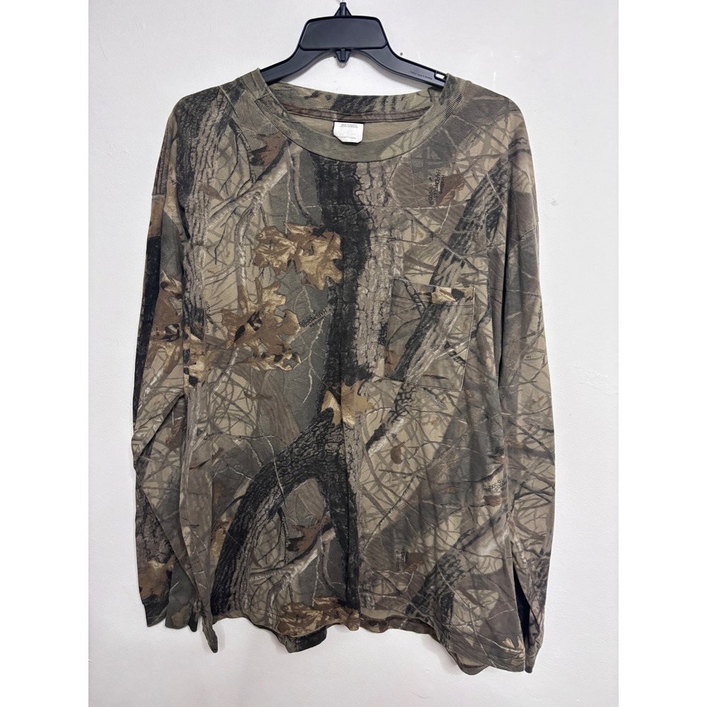 Liberty Realtree Hardwoods Camo Long Sleeve Pocket T-Shirt Mens 3XL WLT000X32